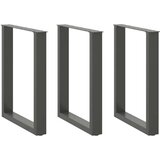 vidaXL Noge stolića za kavu U-oblika 3 kom antracit 70x(72-73)cm čelik | shoptok.hr