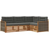  Set vanjskih sofa 4 kom. Prirodna i antracit | shoptok.hr