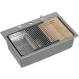 Quadron granitni sudoper MARC 110 WORKSTATION Grey Metallic Cijene