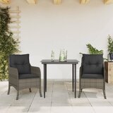 vidaXL 3-dijelni vrtni blagovaonski set sivi od poliratana | shoptok.hr