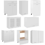 vidaXL 8-dijelni set kuhinjskih ormarića bijeli od iverice | shoptok.hr