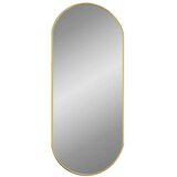 vidaXL Stensko ogledalo zlato 70x30 cm ovalno | Shoptok.si