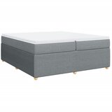 Maison Chic Box spring postelja - Vzmetna postelja z vzmetnico svetlo siva 200x200 cm blago SL11726, (21900713) | Shoptok.si