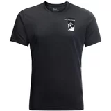Jack Wolfskin Tehnička sportska majica 'VONNAN' crna / prljavo bijela