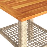  Vrtni stol bež 40x40x42 cm od poliratana i drva bagrema | Eponuda.ba