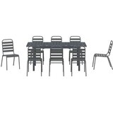  Vrtni set za objed 9 kom. Antracit Čelik s prahom | shoptok.hr