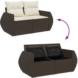 vidaXL 8-dijelni set vrtnih sofa s jastucima smeđi od poliratana | shoptok.hr