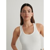 Reserved bombažni top - bela | Shoptok.si