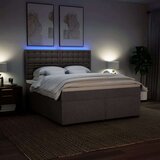 vidaXL Krevet s oprugama i madracem smeđesivi 180x200 cm tkanina | shoptok.hr