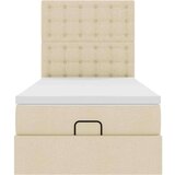 vidaXL Otomanski okvir kreveta s madraca krem 90x190cm od tkanine | shoptok.hr