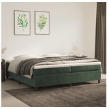  Box spring posteljni okvir temno zelen 200x200 cm žamet | Shoptok.si