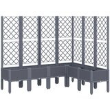 Maison Chic Cvetlično korito - Cvetlični Lonec z oporno mrežo sivo 160x120x142 cm PP, (21788748) Cene