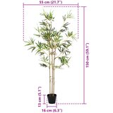  Umjetno bambusovo drvo Zelena 55 x 16 x 150 cm Tkanina i bambus | Eponuda.com