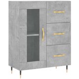 vidaXL Visoka komoda betonsko siva 69,5x34x180 cm inženirski les | Shoptok.si