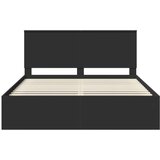  Okvir za krevet Crna 160 x 200 cm Čvrsto borovo drvo | shoptok.hr