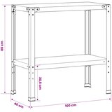  Stol za presađivanje 100 x 40 x 80 cm Otporni čelik Rđa | shoptok.hr