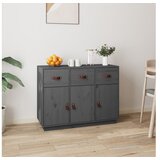  Komoda siva 100 x 40 x 75 cm od masivne borovine | shoptok.hr
