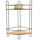 Tendance Dvostruka Ugaona polica 365X195X195CM MDF/BAMBUS Crna 9118237 | Eponuda.com