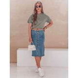 DStreet Spódnica jeansowa midi GUZIKOVA niebieska | Shoptok.si