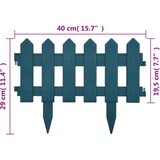 vidaXL Obroba za travo 25 kosov zelena 10 m PP | Shoptok.si