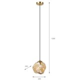  Visilica na sajli CRISTAL 1xE14/15W/230V mesing/zadimljeno bež | Eponuda.com
