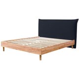 Bobochic Paris Tamno plavi/u prirodnoj boji bračni krevet s podnicom 180x200 cm Charlie – Cijene