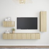 vidaXL 4-dijelni set TV ormarića boja hrasta sonome od iverice Cijene