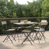  Sklopive bistro stolice 6 kom sive od poliratana i čelika | shoptok.hr