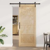  Klizna vrata Prirodna 86 x 211 cm Masivna borovina | shoptok.hr