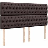  Krevet s oprugama i madracem tamnosmeđi 200x200 cm od tkanine | shoptok.hr