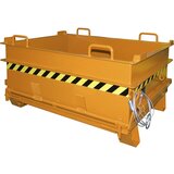 eurokraft pro Zabojnik za gradbeni material BC, sprostitev s kamnito objemko, ŠxV 1305 x 700 mm, rumeno oranžne barve | Shoptok.si