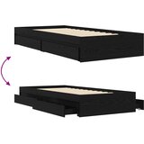  Okvir kreveta s pohranom s ladicama Crni hrast 80 x 200 cm | shoptok.hr
