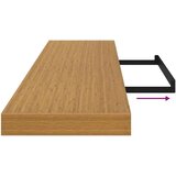  Polica na zidu 2 pcs Bež 120 x 23 5 x 4 cm Konstruirano drvo | shoptok.hr