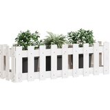  Povišena vrtna gredica bijela 100x30x30 cm masivna borovina | shoptok.hr