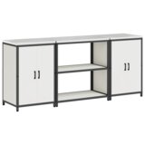vidaXL Kuhinjski set za shranjevanje 3 pcs Bela 210 x 50 x 92 cm | Shoptok.si