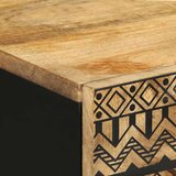 vidaXL Komoda 60x33,5x75 cm trden robusten mangov les in kovina | Shoptok.si