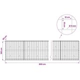  Gabion s žicom debljine 5 mm i mrežom 10x10 cm 800x30x100 cm - 30 cm 100 cm 800 x 230 cm | shoptok.hr