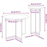  Set pomoćnih stolića s pohranom 2 pcs Bijela visokog sjaja | shoptok.hr