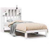 Krevet s regalom za knjige bez madraca bijeli 90x200cm borovina | Eponuda.com