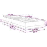  Okvir kreveta za pod Bijela 80 x 200 cm Konstruirano drvo | shoptok.hr