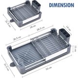 KINGRACK raztegljiv aluminijast odcejalnik za posodo | Shoptok.si