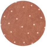 Lorena Canals Opečnato oranžna pralna/ročno tkana bombažna otroška preproga ø140 cm Round Dot Chestnut – Cene