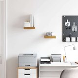  Polica na zidu 2 pcs Bež 23 x 23 5 x 4 cm Konstruirano drvo | shoptok.hr