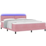 Box Spring Krevet s Madracem &amp LED Ružičasta 180x200 cm Baršun | shoptok.hr