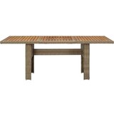 Poli Vrtna jedilna miza rjava 200x100x74 cm poli ratan | Shoptok.si