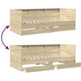  Dnevni krevet s ladicama bez madraca boja hrasta 90x190 cm | shoptok.hr
