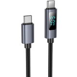 Hoco kabal (kabl) type c na type c s prikazom 3A 60W X112 1 m crni | ePonuda.com