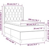 Box spring postelja z vzmetnico črna 80x200 cm žamet, (20791942) | Shoptok.si
