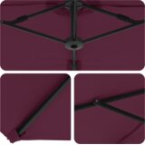  Senčnik Bordeaux rdeča 372 x 198 x 243 cm Poliester in aluminij, (5000187748) | Shoptok.si