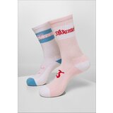 MT Accessoires Trust Wanted Socks 2-Pack Light Pink/White Cene